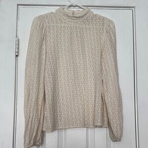 LOFT Cream Lace Women's Blouse